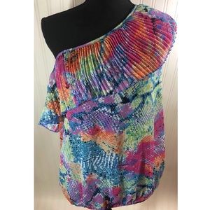 Charlotte Russe Off the Shoulder Festival Top Tee
